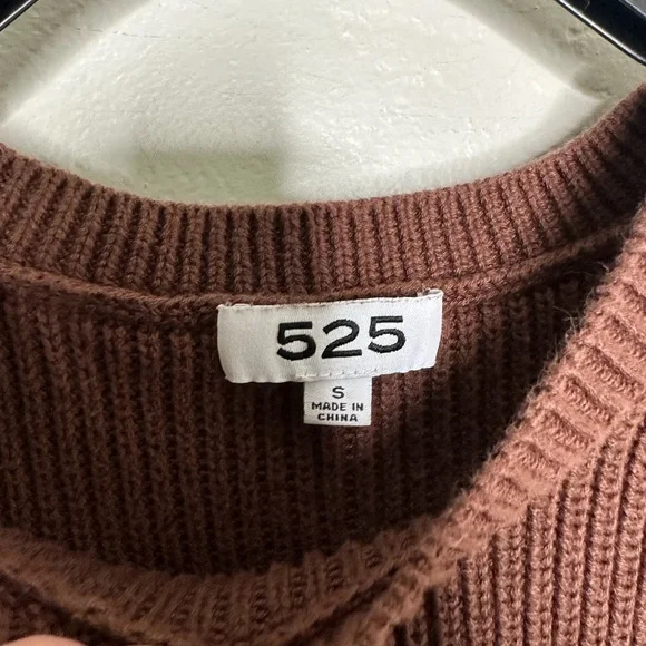 525 America Chocolate Brown Crew Neck Sweater - Picture 5 of 7